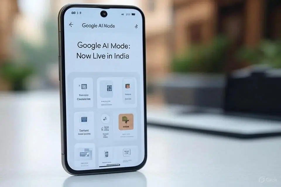 Google AI Mode Search interface on smartphone in India